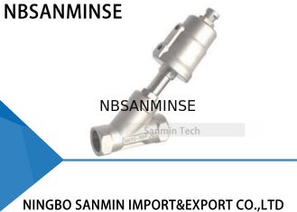 JDF100 2 Way สแตนเลสนิวเมติกมุมบ่าวาล์ว Actuator วาล์วควบคุมลูกสูบสำหรับ Air น้ำมัน Gas