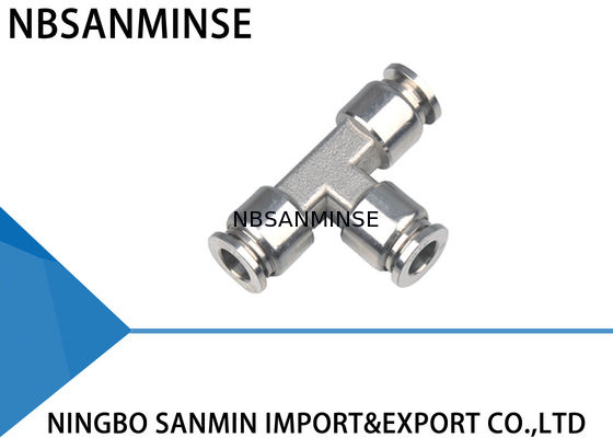 SSE Tee ท่ออากาศด่วน Coupler ท่อลมที่ดีเยี่ยมทนกรดที่ดีเยี่ยม