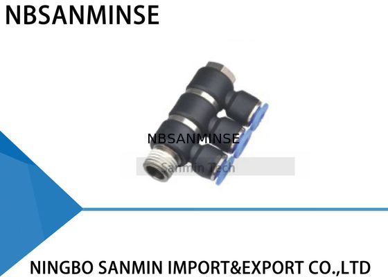 หลอดยูนิเวอร์แซทริปเปิลสาขายูเนี่ยนฟิตติ้งพลาสติกแบนโจอากาศกดหมุนในการเชื่อมต่อด่วน Sanmin