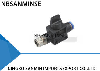 HVSF นิวเมติกวาล์วควบคุมการไหลด้ายมือกับท่อเชื่อมต่อผลักดันในอุปกรณ์ 2Way / 3 Way Sanmin