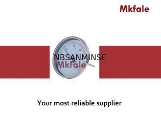 เครื่องวัดความดันของเหลวสแตนเลส Bimetallic คอยล์เครื่องวัดอุณหภูมิเครื่องมือกระจกหน้าต่าง