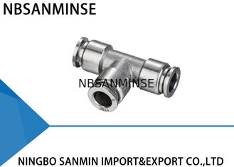 NBSANMINSE SSPUT เชื่อมต่อนิวเมติก Anticorrosion เครื่องอัดอากาศสแตนเลสฟิตติ้งอาหารเกรดติดตั้งอุปกรณ์สหภาพ Tee