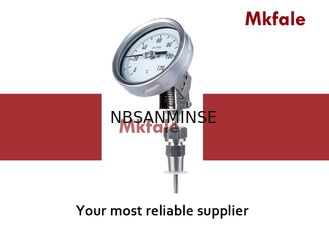 เครื่องวัดความดัน Bimetallic ความแม่นยำสูงเครื่องวัดความดันของเหลวสำหรับเครื่องมือวัดทางวิศวกรรม