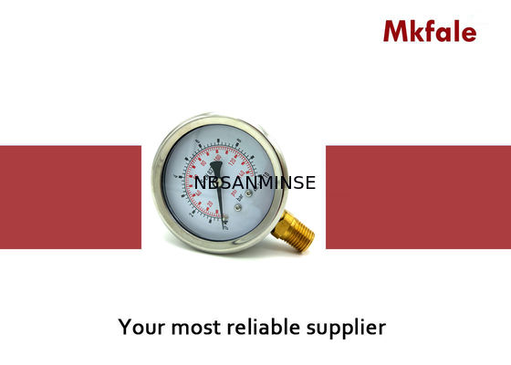 SM1SP - เกจวัดความดันเติมของเหลว 63 มม. L / B สำหรับการสั่นสะเทือนที่รุนแรง