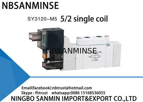 SY3120 SY5120 SY7120 นิวเมติกขนาดกะทัดรัดโซลินอยด์วาล์วมินิวาล์วอัตโนมัติ SMC แทนที่ AC220V DC24V