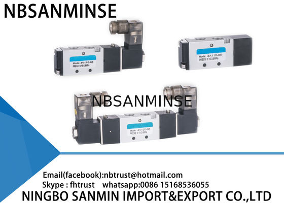 โซลินอยด์วาล์วนิวเมติก 4V 100 ซีรี่ส์สามตำแหน่ง AirTAC ควบคุมคู่