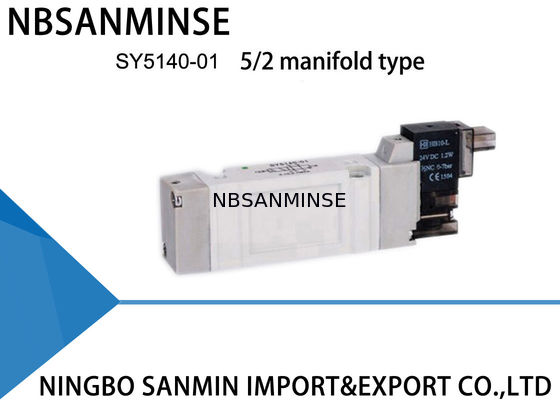 SY5000 มินินิวเมติกโซลินอยด์วาล์ว 220VAC กันฝุ่นตำแหน่ง 5/2 5/3