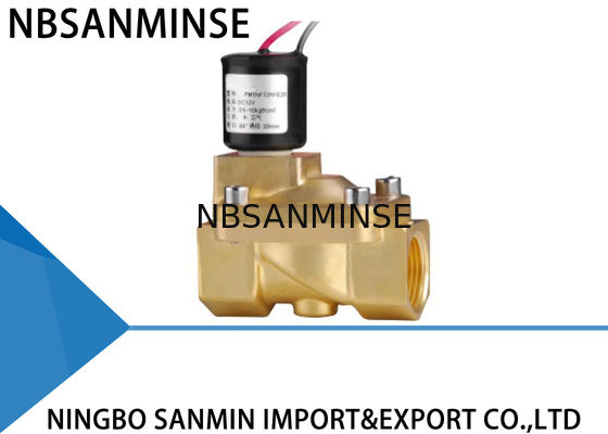 ที่กำหนดเอง PM 2/2 ทางทองเหลือง Solenoid V Alve ล็อค Solenoid V Alve สำหรับก๊าซ