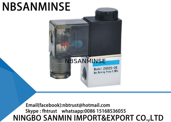 ชุด 2V DC 12 โวลต์นิวเมติกโซลินอยด์วาล์ว 2 ทาง 2 ตำแหน่ง Direct Drive / ประเภทคู่มือ