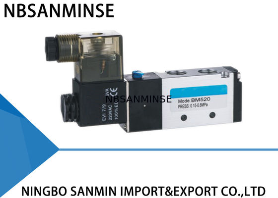 นักบินภายใน 5/3 5/2 นิวเมติกวาล์ว 220VAC 24VDC SHAKO ประเภท BM ซีรีย์