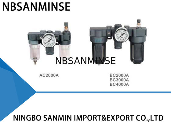 มืออาชีพ SMC กรอง Regulator Lubricator นิวเมติก FRL หน่วย AC BC ชุด