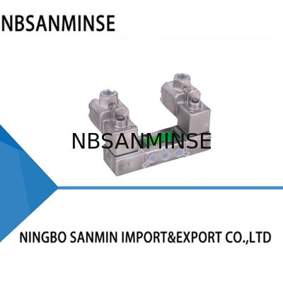 All Stainless Isolation Valve Double Coil Spool Valve Spacer ประเภท C 5/2 การแปลง 3/2