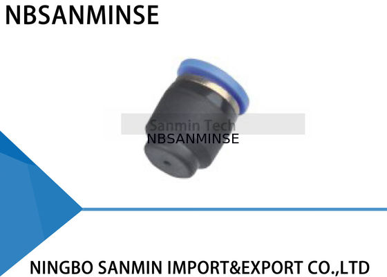 ท่อ PPF นิวเมติกเชื่อมต่ออย่างรวดเร็วฝาท้ายฟิตติ้งอากาศดันตรงในฝาครอบคุณภาพสูง Sanmin