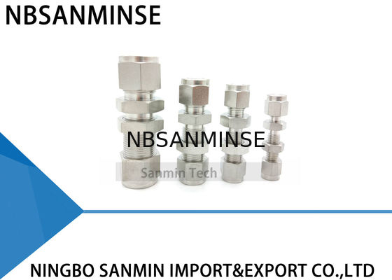 BU กั้นยูเนี่ยนสแตนเลส SS316L อุปกรณ์นิวเมติกฟิตติ้งท่อน้ำคุณภาพสูง Sanmin