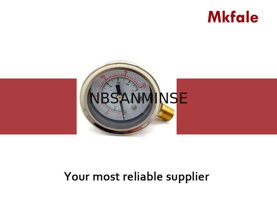 เครื่องวัดความดันน้ำที่เต็มไปด้วยของเหลว SM2SB 40B / L พร้อมการเชื่อมต่อแบบสองเกลียว