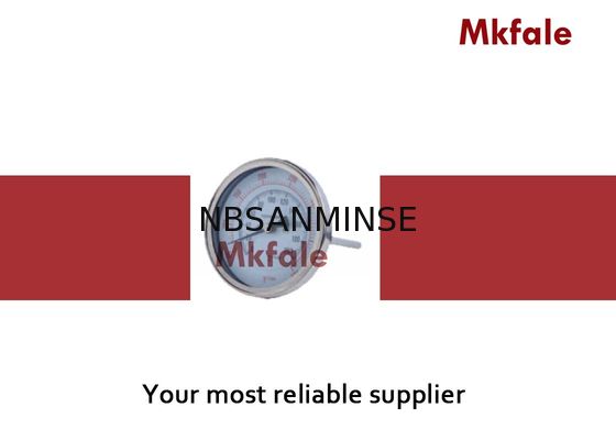 เครื่องวัดความดันของเหลวสแตนเลส Bimetallic คอยล์เครื่องวัดอุณหภูมิเครื่องมือกระจกหน้าต่าง