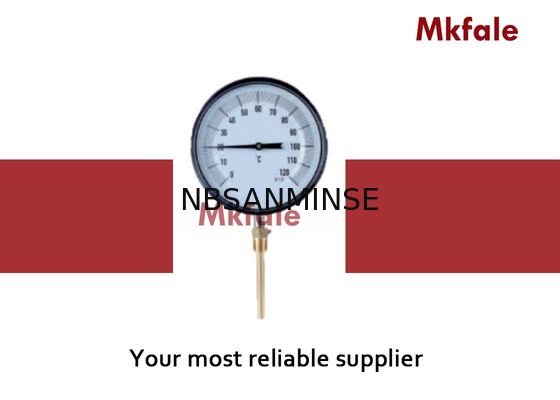 เครื่องวัดความดันของเหลวสแตนเลส Bimetallic คอยล์เครื่องวัดอุณหภูมิเครื่องมือกระจกหน้าต่าง