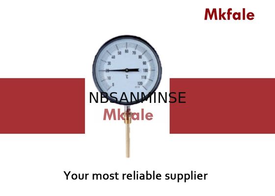เครื่องวัดความดันของเหลวสแตนเลส Bimetallic คอยล์เครื่องวัดอุณหภูมิเครื่องมือกระจกหน้าต่าง