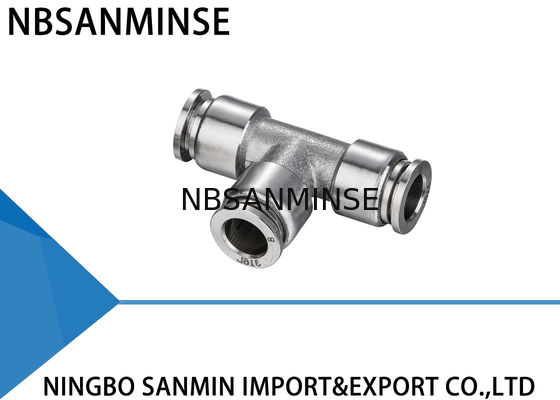 NBSANMINSE SSPUT เชื่อมต่อนิวเมติก Anticorrosion เครื่องอัดอากาศสแตนเลสฟิตติ้งอาหารเกรดติดตั้งอุปกรณ์สหภาพ Tee