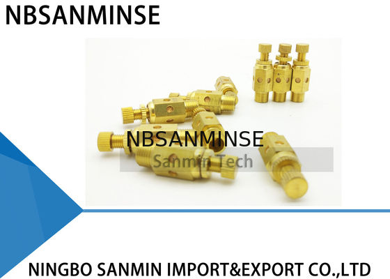 NBSANMINSE C ประเภทนิวเมติกแอร์ฟิตติ้งท่อไอเสียวาล์วปีกผีเสื้อนิวเมติกทองเหลือง Silencer