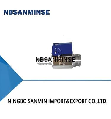 วาล์วลูกบอล 1/8''1/4''3/8''1/2''3/4''นิ้ว มินีวาล์วอากาศปนูเมติก M / M ss304 ss316