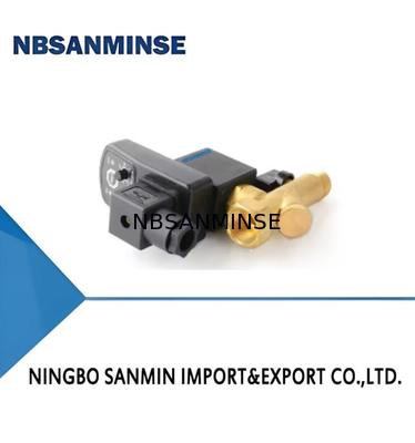 วาล์วระบายน้ำอิเล็กทรอนิกส์ NBSANMINSE G1/2 1.6 Mpa SR-B-15 วาล์วโซลินอยด์ทองเหลือง DC24V AC220V เครื่องระบายน้ำปั๊มลม