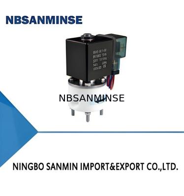 PTFE Solenoid Valve ด้วยอุณหภูมิบริเวณสูงสุด + 60 °C อุณหภูมิกลาง 5 °C ต่ํา 150 °C และ M8 × 1 G1/8 M6 1/4 UNF-28 Linkage