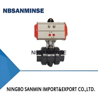 UPVC/CPVC/PPH วาล์วลูกหนังไฟฟ้าและปนูมาติกสําหรับความดันกลาง 1.2MPa และความดันต่ํา 0.035MPa ~ 0.35MPa การใช้งาน