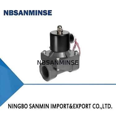 วาล์วโซลินอยด์น้ำ PVC พร้อมแรงดันใช้งาน 0～1.0MPa, ความทนแรงอัด 1.2MPa และอุณหภูมิใช้งาน -5～50℃