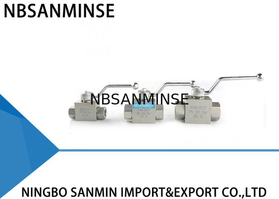 บอลวาล์วไฮดรอลิกแรงดันสูง KHB 1/8 1/4 3/8 1/2 เหล็กคาร์บอน NPT G คู่มือวาล์ววิศวกรอุตสาหกรรมที่ปิดวาล์ว