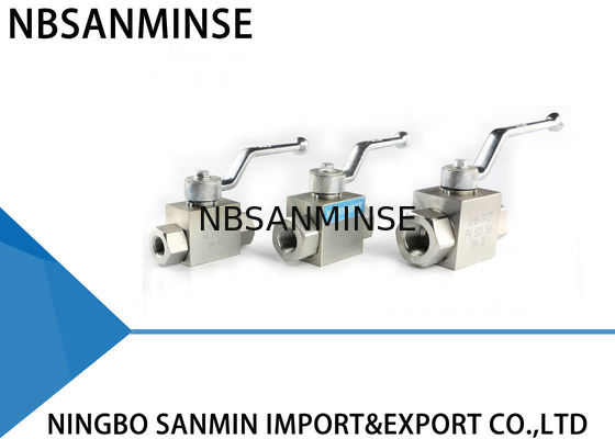 บอลวาล์วไฮดรอลิกแรงดันสูง KHB 1/8 1/4 3/8 1/2 เหล็กคาร์บอน NPT G คู่มือวาล์ววิศวกรอุตสาหกรรมที่ปิดวาล์ว