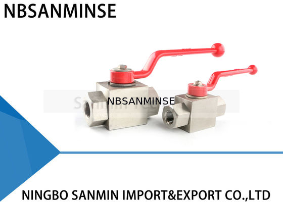 สแตนเลสสตีลบอลวาล์วไฮดรอลิกแรงดันสูง KHB-G1 / 8 1/4 3/8 1/2 ออกแบบป้องกันการกัดกร่อน SS304 SS316