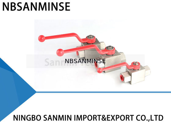 สแตนเลสสตีลบอลวาล์วไฮดรอลิกแรงดันสูง KHB-G1 / 8 1/4 3/8 1/2 ออกแบบป้องกันการกัดกร่อน SS304 SS316