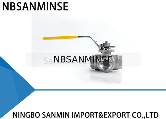 3 Way ไฮดรอลิบอลวาล์วแรงดันสูง 1 นิ้ว 1000psi น้ำน้ำมันและก๊าซ CF8M3K-1 สแตนเลส SS316 น้ำมันและก๊าซท่อสาย