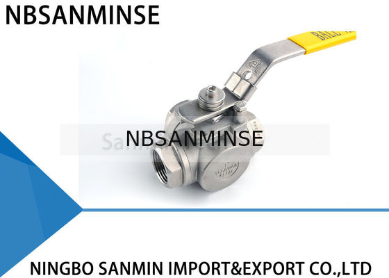 3 Way ไฮดรอลิบอลวาล์วแรงดันสูง 1 นิ้ว 1000psi น้ำน้ำมันและก๊าซ CF8M3K-1 สแตนเลส SS316 น้ำมันและก๊าซท่อสาย