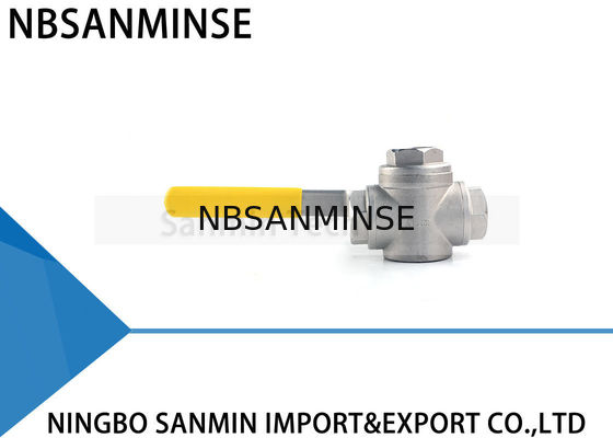 3 Way ไฮดรอลิบอลวาล์วแรงดันสูง 1 นิ้ว 1000psi น้ำน้ำมันและก๊าซ CF8M3K-1 สแตนเลส SS316 น้ำมันและก๊าซท่อสาย