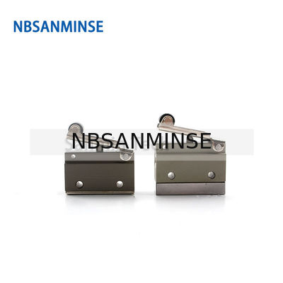 NBSANMINSE V2-M5 V2-1/8 2/2 Way Air Mechnical ควบคุมวาล์วนิวเมติกวาล์วลูกกลิ้งสองทางอัตโนมัติสาย