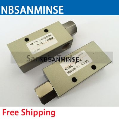 NBSANMINSE ZK สูญญากาศเครื่องกำเนิดไฟฟ้า 1/8 1/4 3/8 1/2 นิวเมติกเครื่องดูดสูญญากาศ 1MPa อัตโนมัติอะไหล่สูญญากาศ