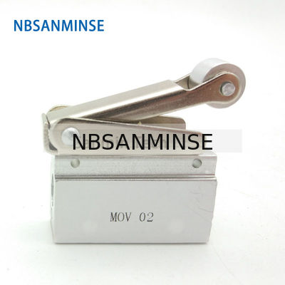 NBSANMINSE MOV 1/8 G กระทู้วิศวกรรมวาล์วนิวเมติกควบคุมอากาศวาล์วลูกกลิ้งกดเลือกสำหรับเครื่องแพคเกจอัตโนมัติ