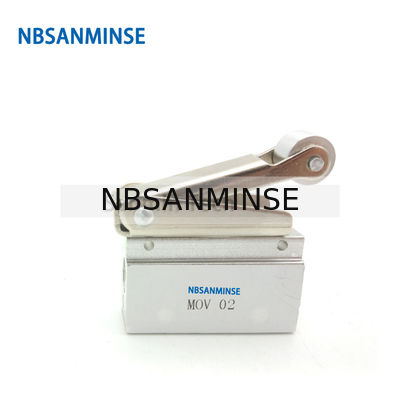 NBSANMINSE MOV 1/8 G กระทู้วิศวกรรมวาล์วนิวเมติกควบคุมอากาศวาล์วลูกกลิ้งกดเลือกสำหรับเครื่องแพคเกจอัตโนมัติ