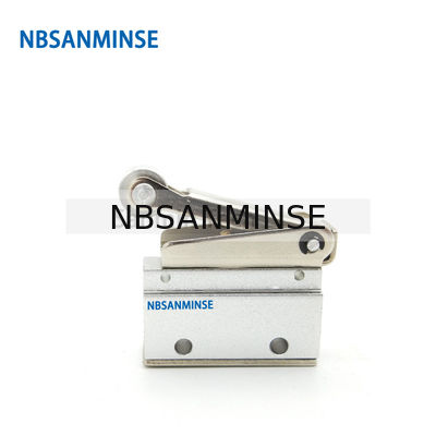 NBSANMINSE MOV 1/8 G กระทู้วิศวกรรมวาล์วนิวเมติกควบคุมอากาศวาล์วลูกกลิ้งกดเลือกสำหรับเครื่องแพคเกจอัตโนมัติ