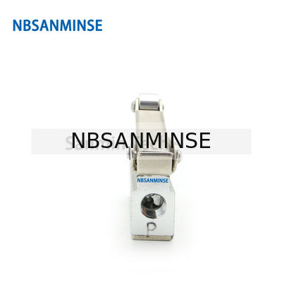 NBSANMINSE MOV 1/8 G กระทู้วิศวกรรมวาล์วนิวเมติกควบคุมอากาศวาล์วลูกกลิ้งกดเลือกสำหรับเครื่องแพคเกจอัตโนมัติ
