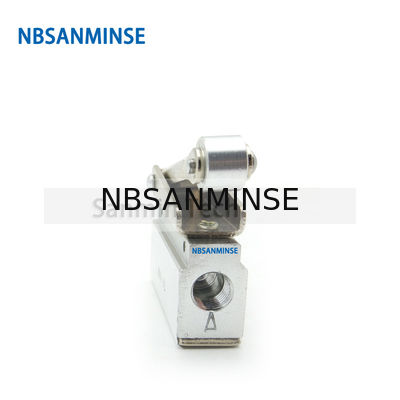 NBSANMINSE MOV 1/8 G กระทู้วิศวกรรมวาล์วนิวเมติกควบคุมอากาศวาล์วลูกกลิ้งกดเลือกสำหรับเครื่องแพคเกจอัตโนมัติ