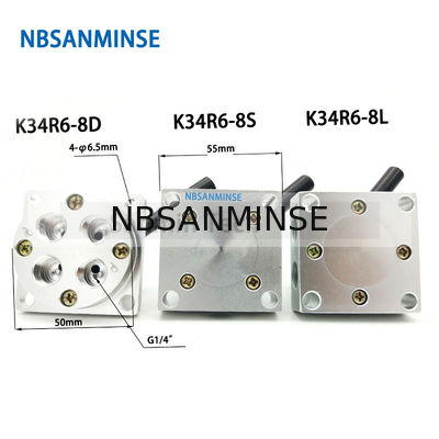 NBSANMINSE K34R6 G1 / 4 "สลับมือวาล์ววาดวาล์ววิศวกรรมนิวเมติกคู่มือวาล์ว G 1/4 กระทู้