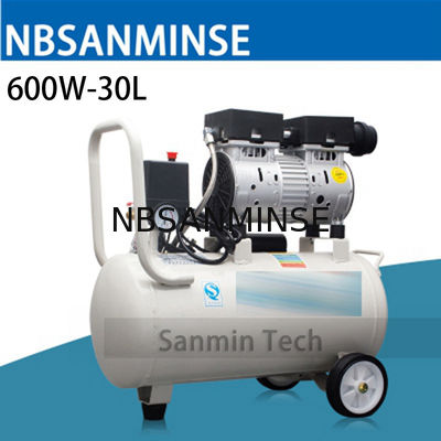 600W - 30L อัดอากาศขนาดเล็ก Oilless แรงดันสูงใบ้ออกแบบไม้ทำงานที่บ้านแอพลิเคชัน AC220V ที่มีคุณภาพสูง