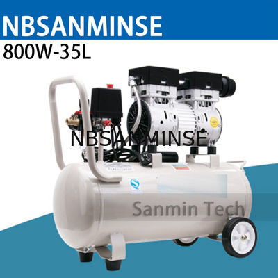 800 วัตต์ - 35L เครื่องอัดอากาศขนาดเล็ก Oilless แรงดันสูงใบ้ออกแบบไม้ทำงานที่บ้านแอพลิเคชัน AC220V ที่มีคุณภาพสูง Sanmi