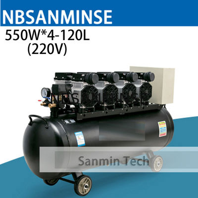 550WX4 - 120 เครื่องอัดอากาศ Oilless แรงดันสูงออกแบบใบ้ไม้ทำงานที่บ้านแอพลิเคชัน AC220V ที่มีคุณภาพสูง Sanmin