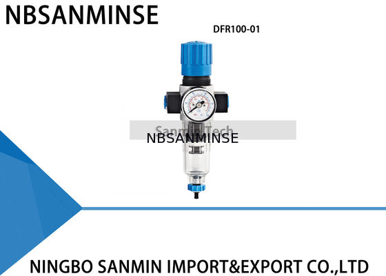อุปกรณ์กรองลมนิวเมติกสีน้ำเงินดำ Lubricator แหล่งอากาศ